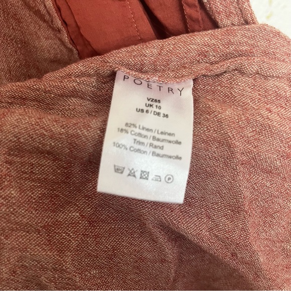 Pink Linen Wrap Dress with POCKETS! - Picture 8 of 8